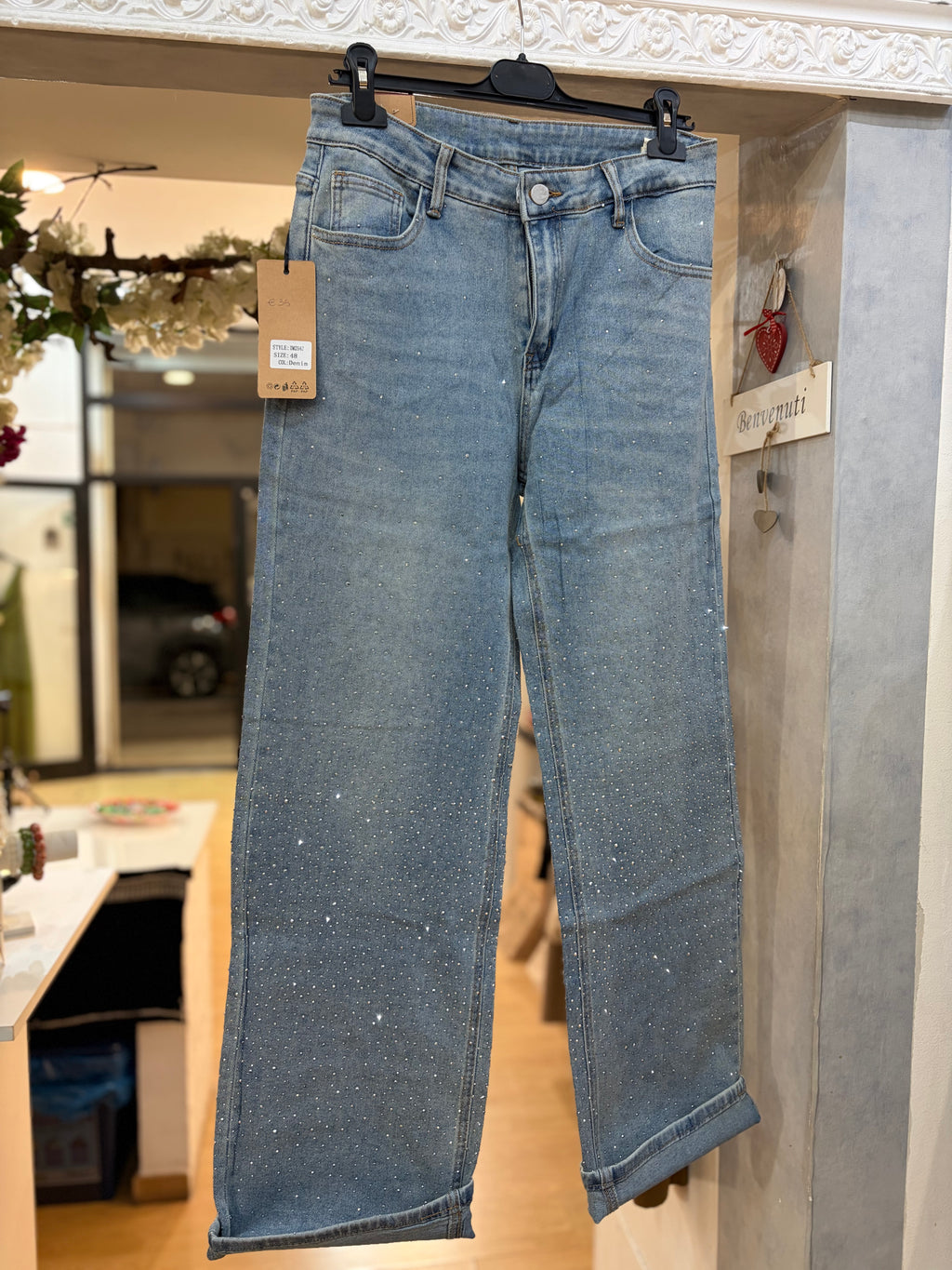 Jeans brillantini🩶