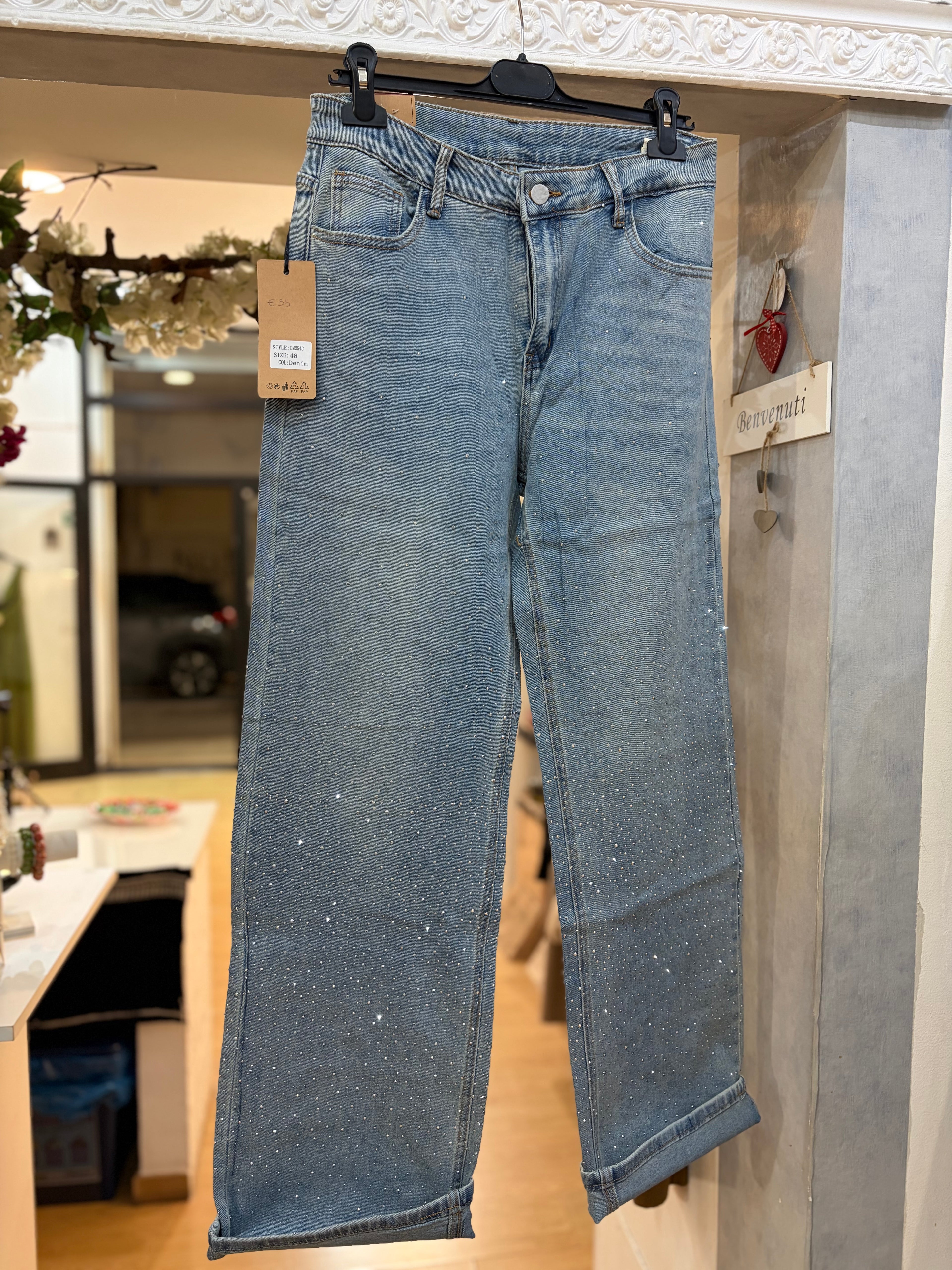 Jeans brillantini🩶