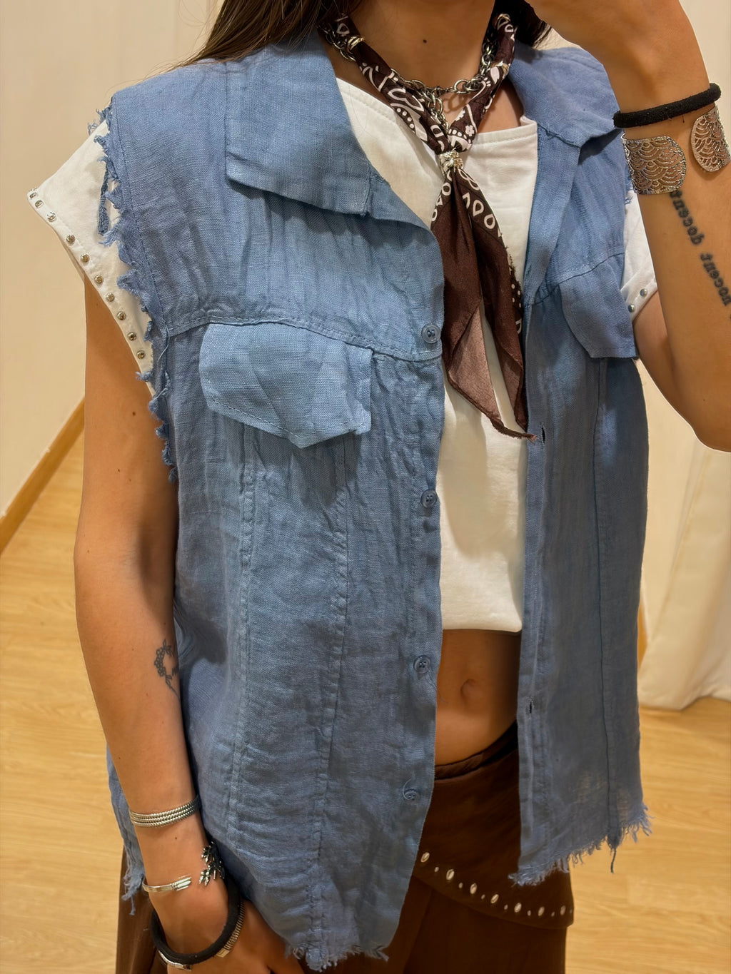 Camicia a gilet Lulu🩵